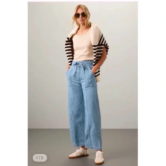 HUDSON Wide Leg Crop Jeans - Picture 3 of 9